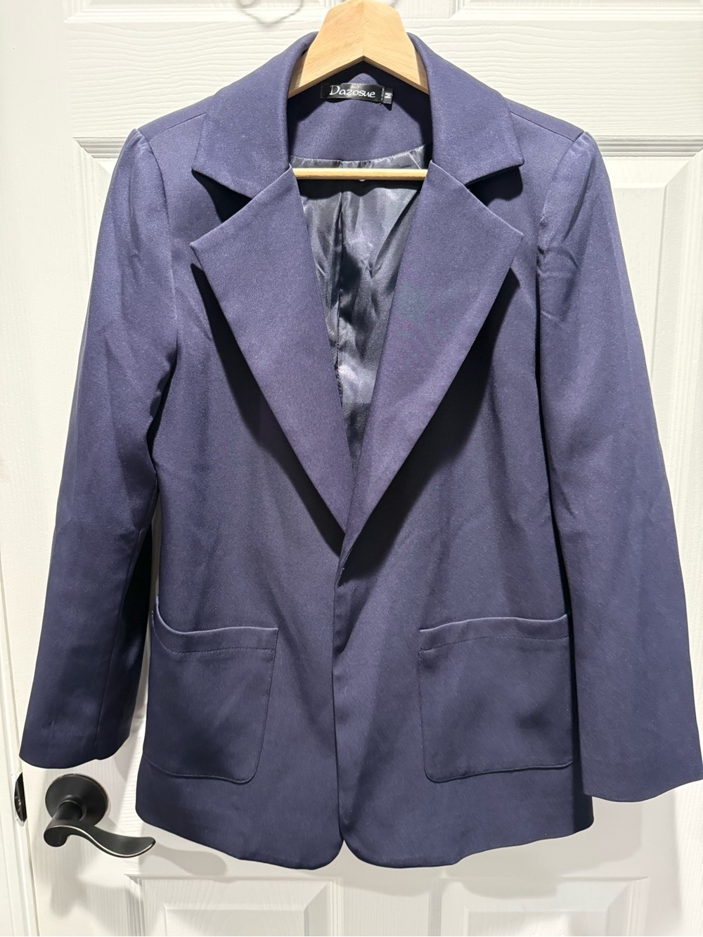 Dazzle Navy Women's Blazer Jacket - Picture 3 of 3